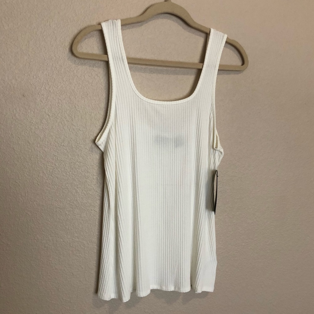 Rachel Zoe White Ribbed Tank